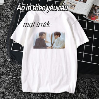 In áo theo yêu cầu( in mặt trước, mặt sau trên cổ áo)