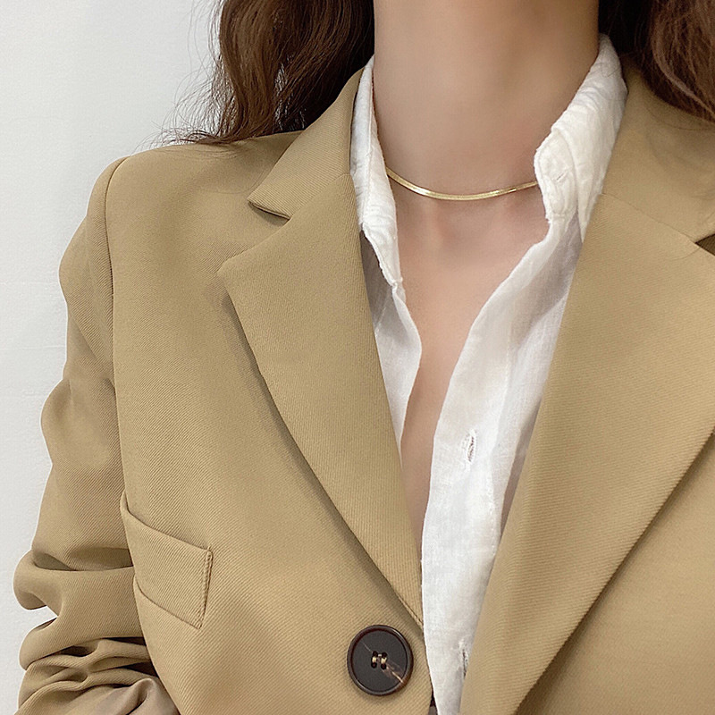 Dây chuyền ngắn làm bằng hợp kim mạ vàng 14k phong cách thời trang