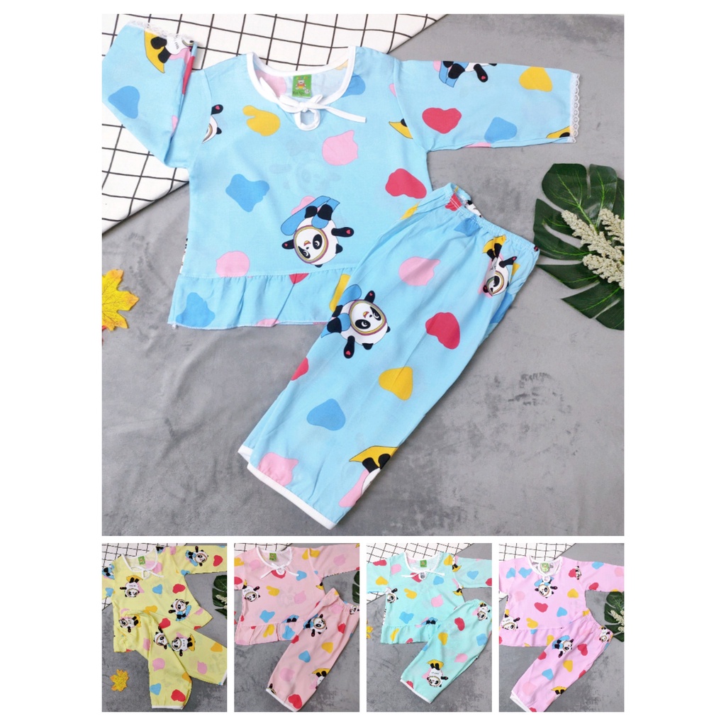 Combo 3 bộ tole tay dài bé gái