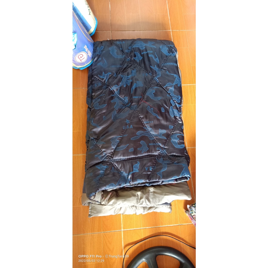 Chăn Bông Đà Lạt 1m6 x 1m9 x 2cm Giá Rẻ Dùng Lót Nằm - Trải Nệm Êm Lưng - Nệm Vải