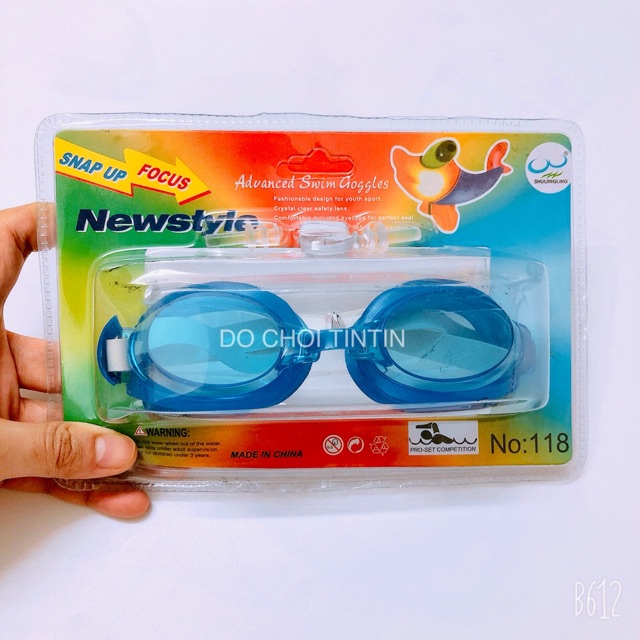 [Tặng kèm BỊT TAI] Mắt kính bơi cho bé nhiều màu ĐẸP