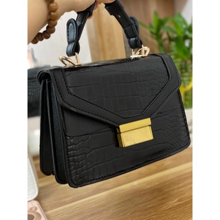 Túi đeo chéo thời trang nữ mini loại 1 LORIEN -Túi xách nữ khuy nhọn khoá bấm vuông da rắn size 20cm dự tiệc cao cấp2021