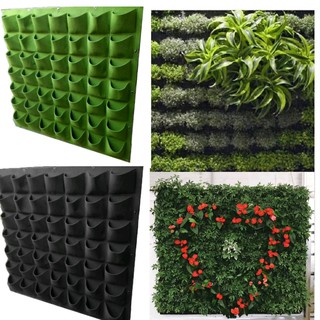 Túi vải trồng hoa trồng rau treo tường đa năng tấm 49 ngăn (100x100cm)