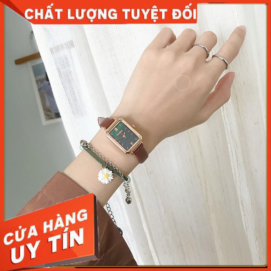 [SALE 50%] Đồng hồ nữ Ulzzang U012 chính hãng, dây da mềm đeo êm tay