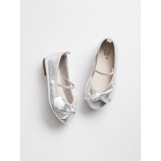 Giày bé gái chính hãng GAP nhập từ Mỹ - Gap Metallic Bow Ballet Flats