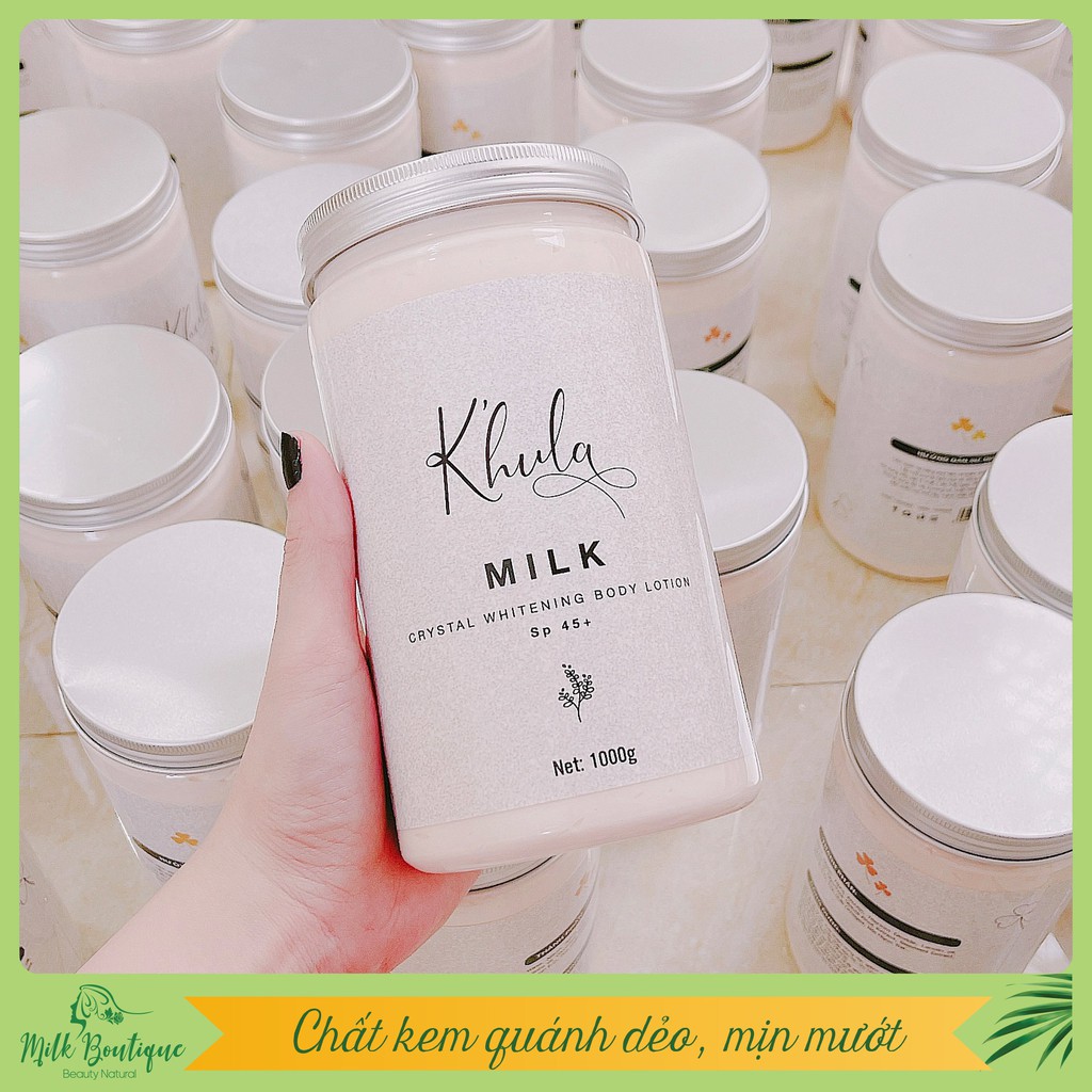 Kem dưỡng trắng da body K'HULA MILK, hộp 1000gr, không bết rít, không lộ vân kem,hàng chính hãng Huyền Milk Boutique