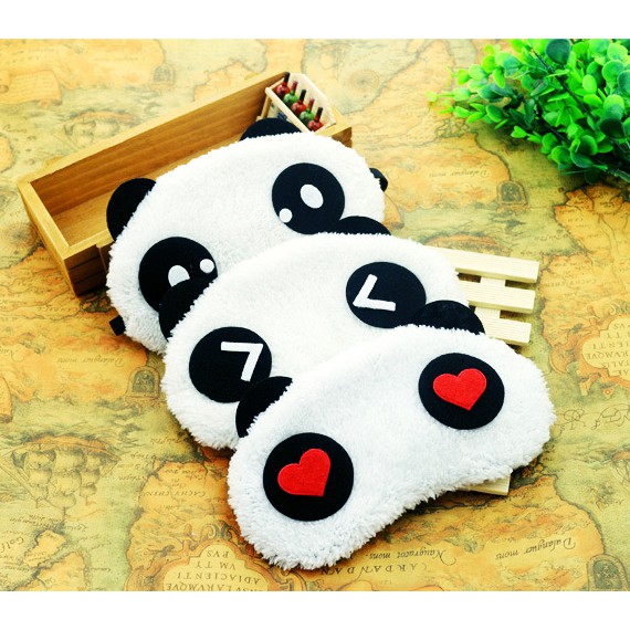 TẤM BỊT MẮT NGỦ HÌNH GẤU PANDA DỄ THƯƠNG, CHẤT LIỆU BÔNG MỀM MẠI