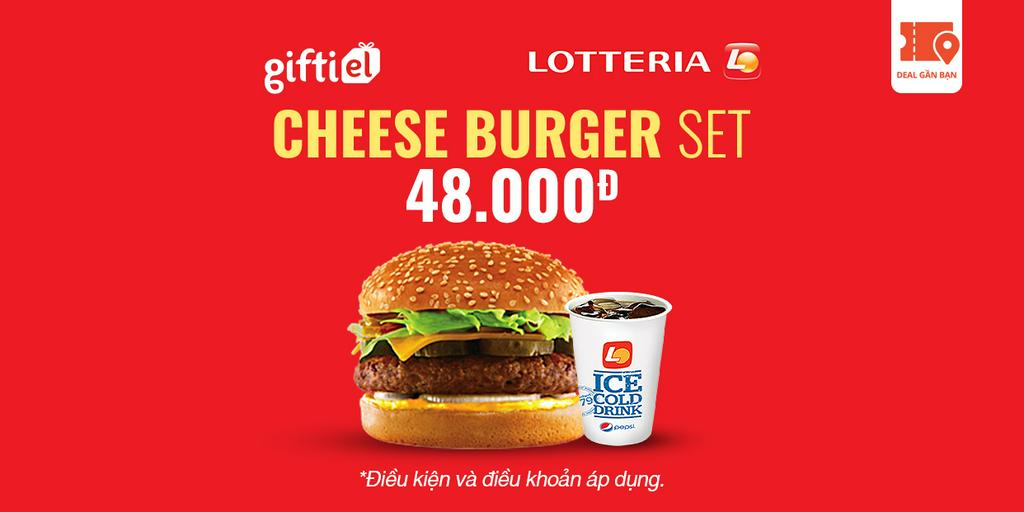 E-Voucher Lotteria Cheese Burger Set