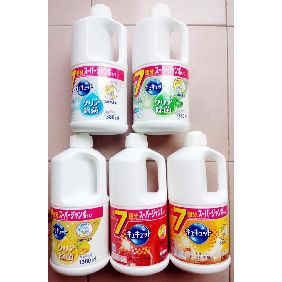 [Mã INCUBACK1416 hoàn 20K xu đơn 50K] Nước rửa bát Kao đậm đặc 1380ml - Hàng nội địa Nhật Bản