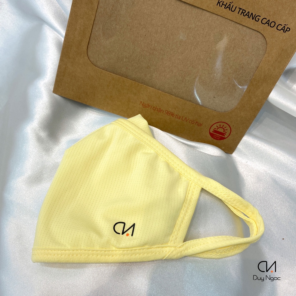 Khẩu trang vải viền Mesh Plus che mũi Duy Ngọc cao cấp, chất liệu vải Mesh thoáng mát dễ thở, 3 lớp an toàn cho da(1229)