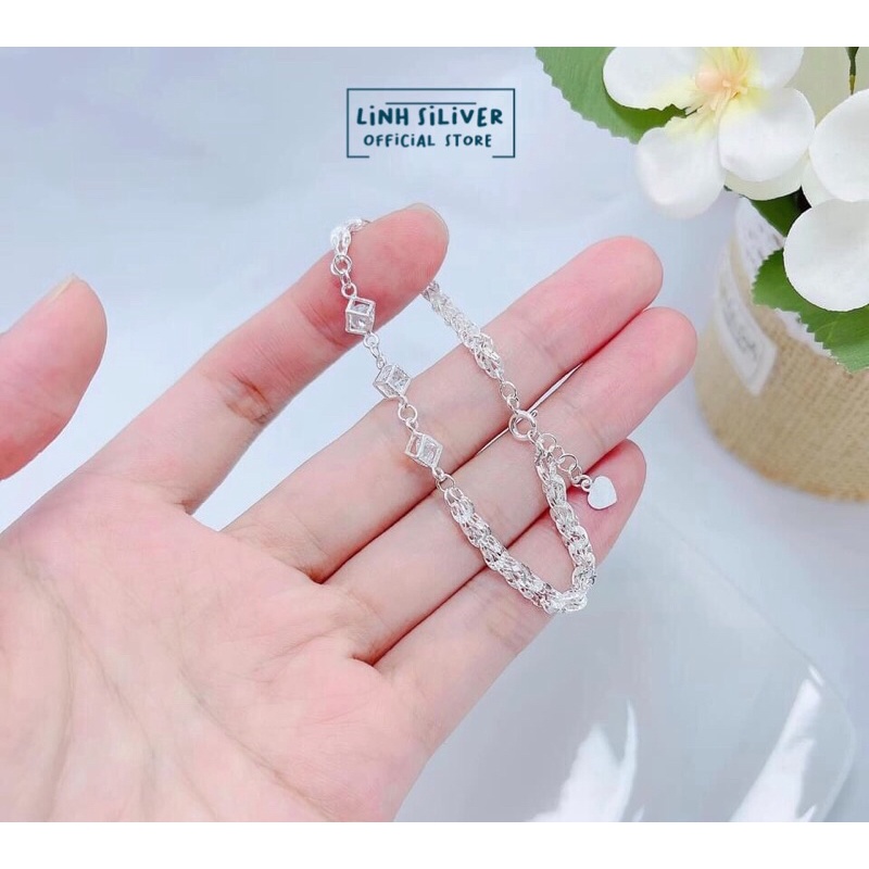 LẮC TAY PHỤNG MIX HỘP RUBIC BẠC TA CHO BẠN NỮ