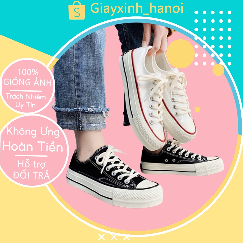 Giày thể thao nữ cổ thấp 3 mầu hot, Giày thể thao vải CV cổ thấp classic xinh xắn mã G003