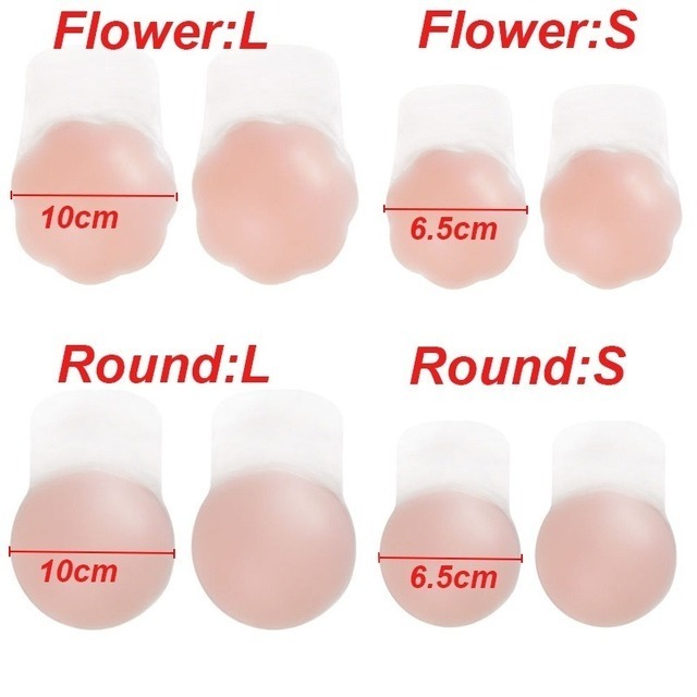 1 cặp Miếng dán ngực silicone siêu mỏng nhẹ êm tái sử dụng được tiện dụng cho nữ