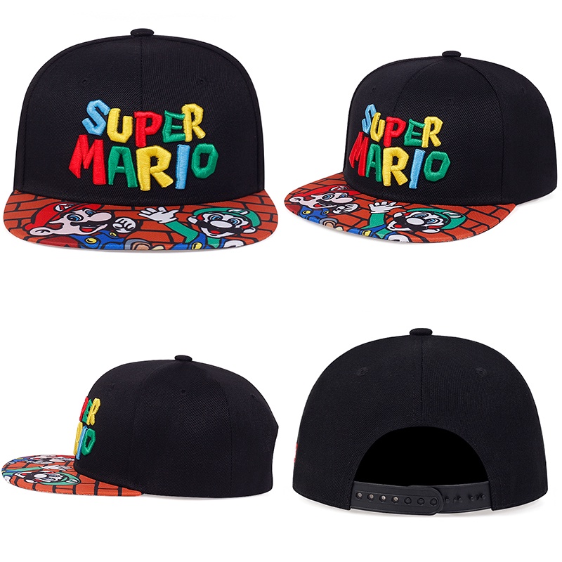Nón Lưỡi Trai Thêu Hình Mario Hoạt Hình Có Thể Điều Chỉnh Cho Người Lớn