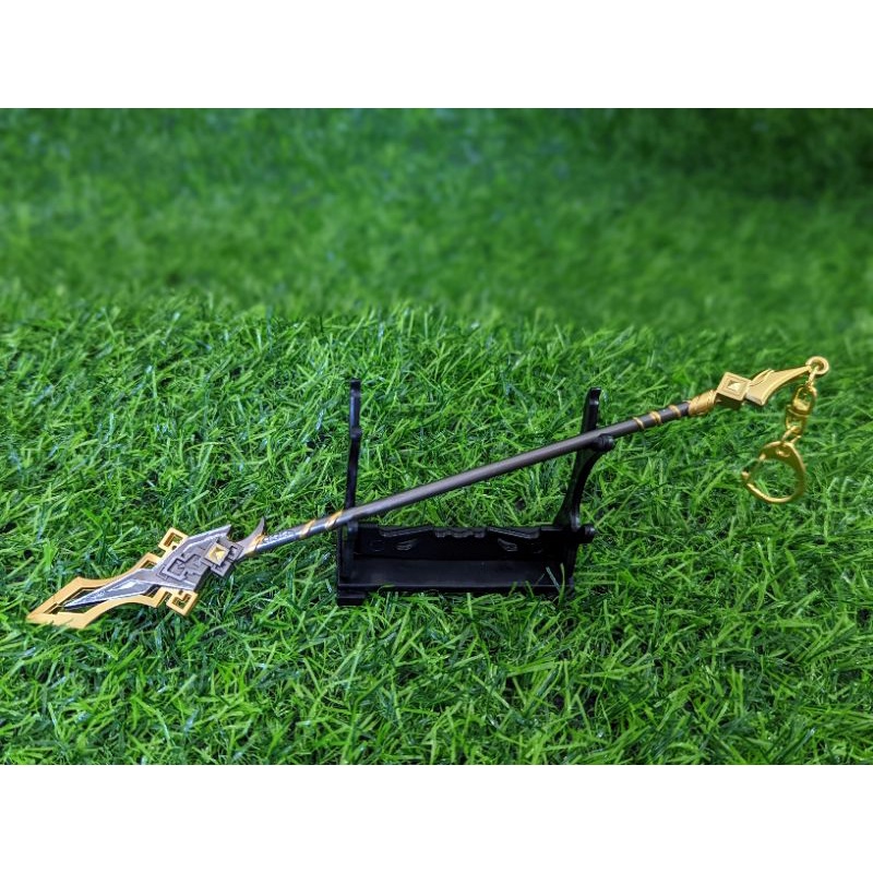 Mô hình móc khóa Giáo Nịnh Thần Genshin Impact Trấn Zhongli (fullbox kèm đế) 22-29cm