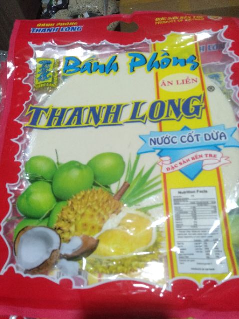 BÁNH PHỒNG SỮA THANH LONG NƯỚC CỐT DỪA {10 BÁNH}