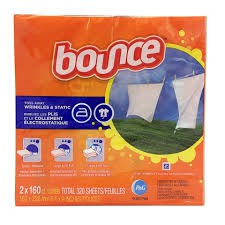 LỐC GIẤY THƠM QUẦN ÁO BOUNCE 160x2 TỜ (TOTAL 320 SHEETS) CỦA MỸ