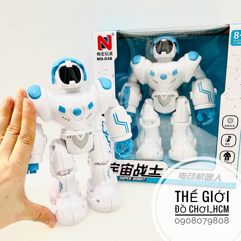 [HOT-CHẤT LƯỢNG] Đồ chơi Robot biết đi có đèn nhạc rất đẹp dành cho bé thích siêu nhân