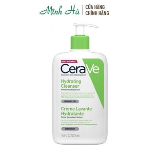 Sữa rửa mặt Cerave Hydrating Cleanser 473ml dịu nhẹ dành cho da thường và da khô