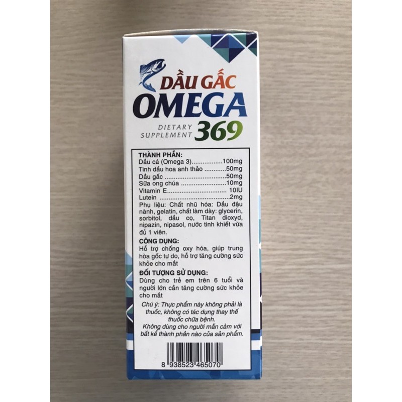 DẦU GẤC OMEGA  DIETARY SUPP LEMENT 369