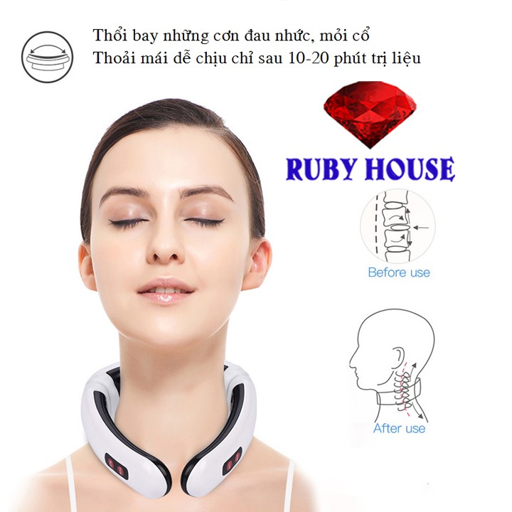 [LOẠI 1] Máy massage cổ vai gáy Neck Massager KL-5830-Ruby House