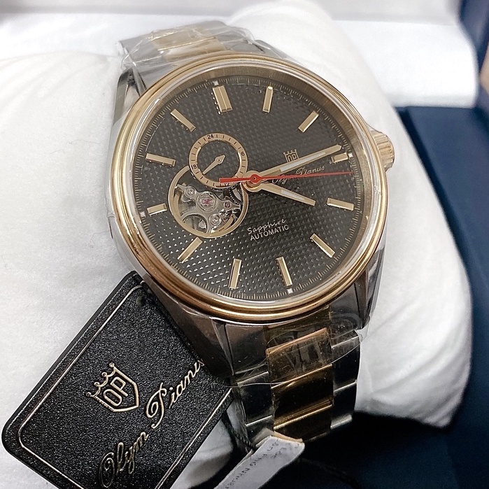Đồng hồ nam Olym Pianus Automatic Tự Động (Lộ Cơ Máy), 3 kim rưỡi, mã 992AG