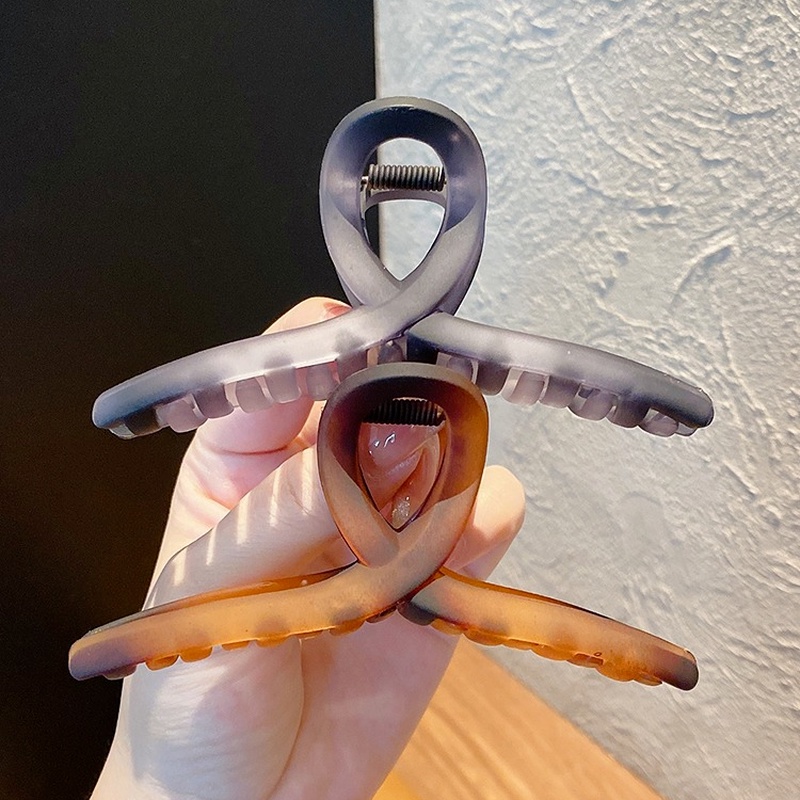 Kẹp tóc cỡ lớn bằng nhựa acrylic phong cách thời trang 2021