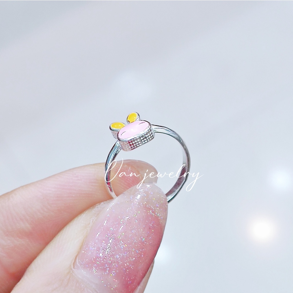 Nhẫn bạc Nhẫn Thỏ con nhỏ xinh cho bé Van Jewelry V10722