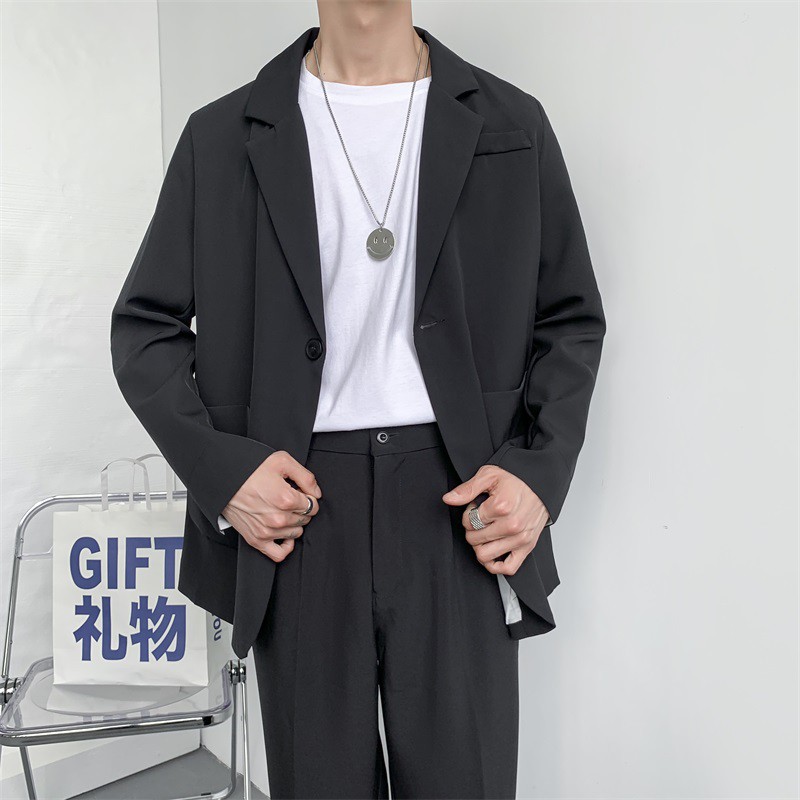 Men's suit Black top Outerwear Casual business trend jacket