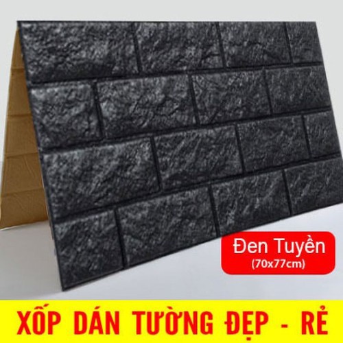 miếng dán tường 3D giả gạch trang trí nhà cửa 70*77cm - xốp 3-5MM