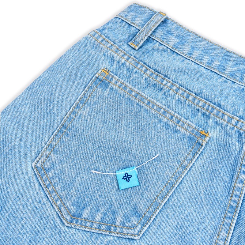 + LEVENTS “LVS” Faded Straight Jeans/ Blue