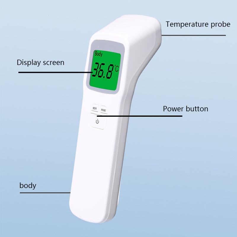 Máy Đo Nhiệt Độ Cơ Thể Không Tiếp Xúc Có Màn Hình LCD