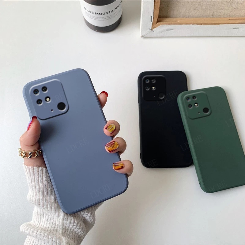 Ốp điện thoại màu trơn thời trang cho Xiaomi Redmi 10C 9C 8 Note 7 8 Pro 4G 5G 2022