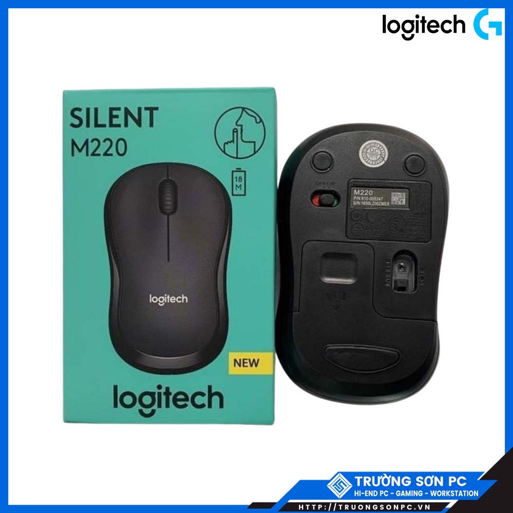 Chuột Không Dây LOGITECH M220 Không Tiếng Động - Có Công Tắc On/Off Độ Nhạy Cao | Bảo Hành 12 Tháng