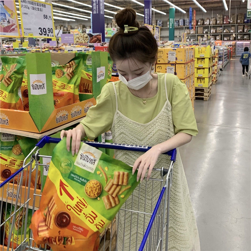 Đầm Hai Dây Dáng Dài Phong Cách Hàn Quốc Ngọt Ngào Thời Trang Mùa Hè Cho Nữ