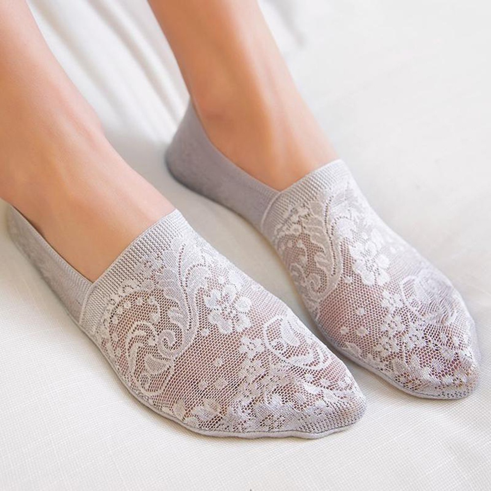 Vớ Ren Ngắn Màu Sắc Nhã Nhặn Cho Nữ