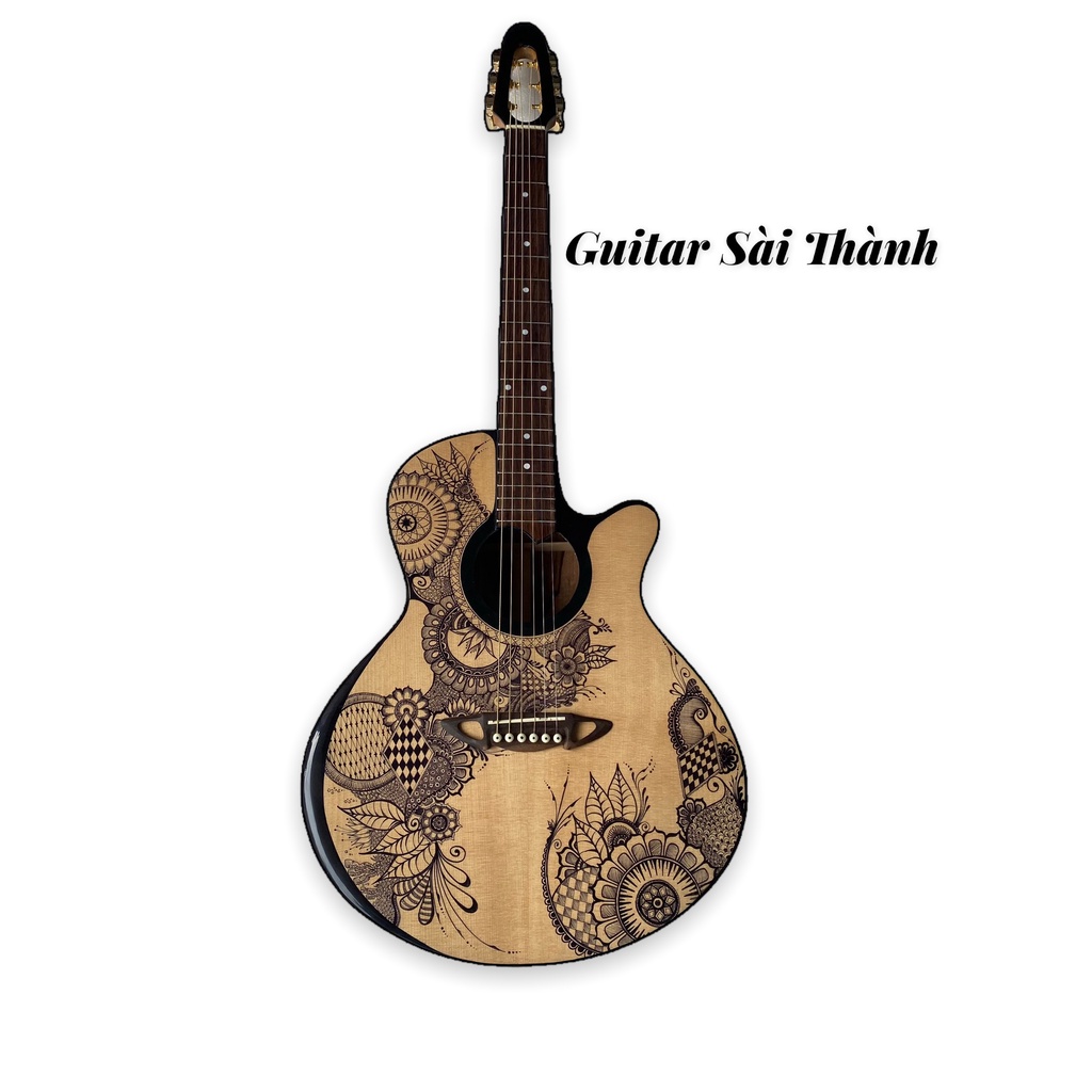 Đàn Guitar Acoustic Custom Khắc CNC Top Theo Yêu Cầu