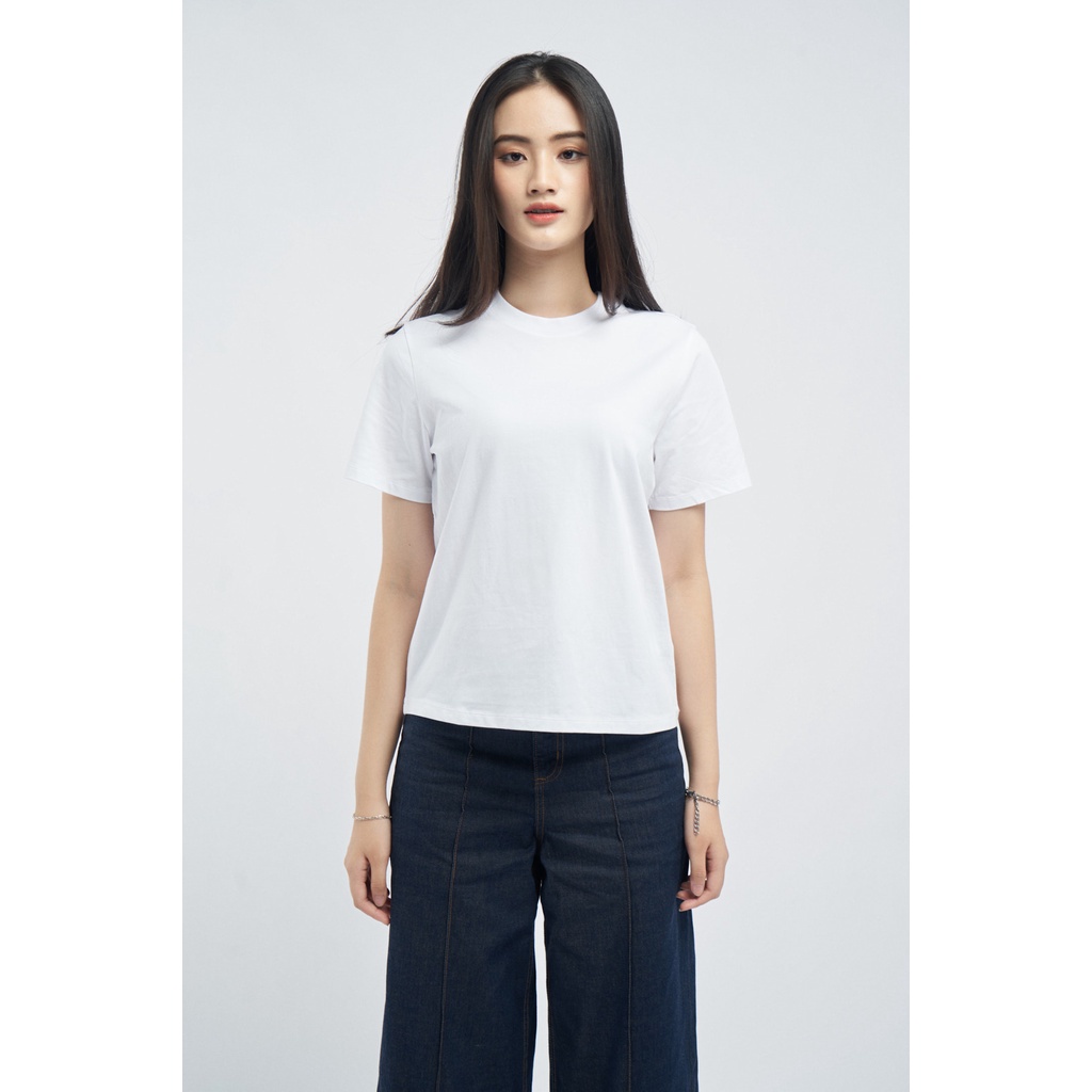 Áo Thun Nữ Tay Ngắn Trơn Form Regular - Routine 10S21TSHW007