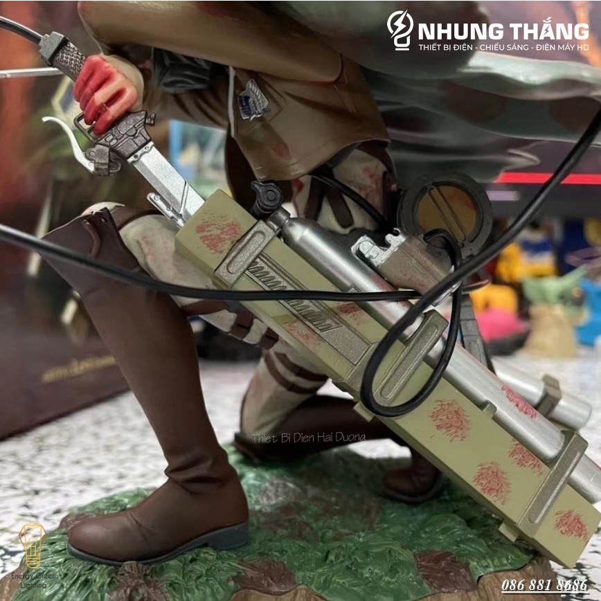 Mô Hình Nhân Vật Levi Ackerman - Trong Phim Attack On Titan - Cao 18cm - Trang Trí Bàn Làm Việc