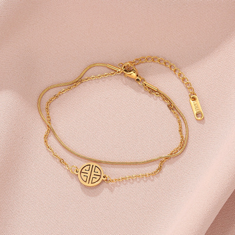 Vòng đeo tay YeYi xương rắn mạ vàng 18k sang trọng thời trang
