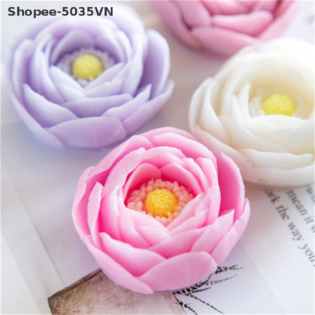 Khuôn Silicone Làm Bánh / Xà Phòng Hình Hoa Mẫu Đơn 1.vn