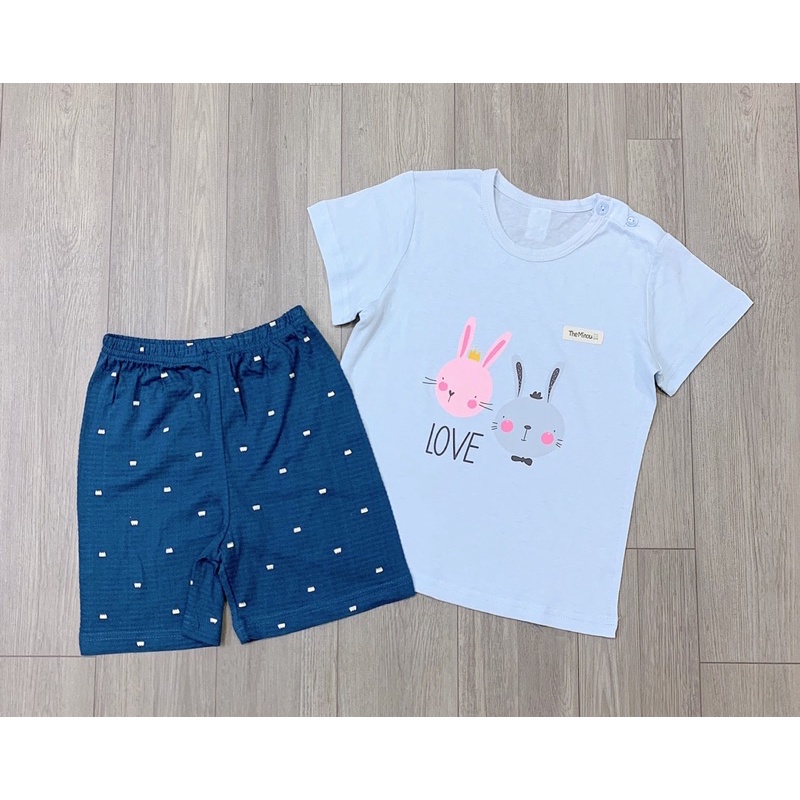 Bộ cotton giấy The Minou xuất Hàn dư xịn cho bé tra/ bé gái