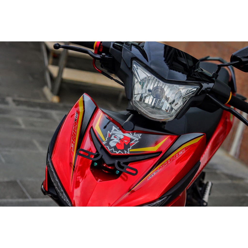 Tem Rời Dán Xe Exciter 150 Mẫu King Drag Đỏ Đen Cực Hot, Hàng 3 Lớp Chất Lượng Cao ,Team Decal
