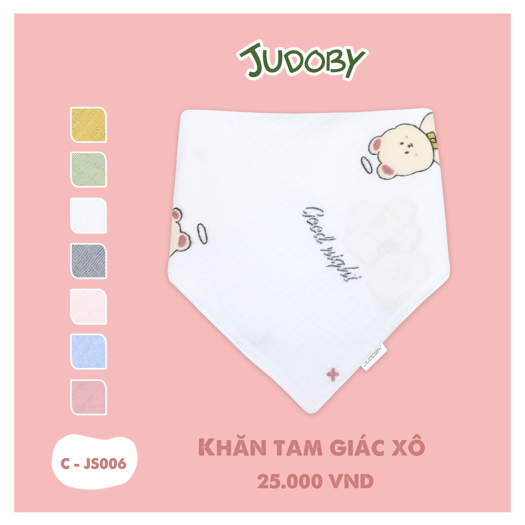 [FREESHIP] Khăn yếm/ khăn tam giác xô 3 lớp họa tiết đáng yêu Judoby/Dokma JS006