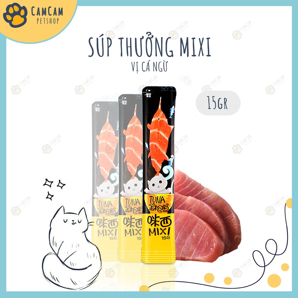 Súp thưởng cho mèo Mixi Thanh 15gr - Snack cho mèo dạng soup