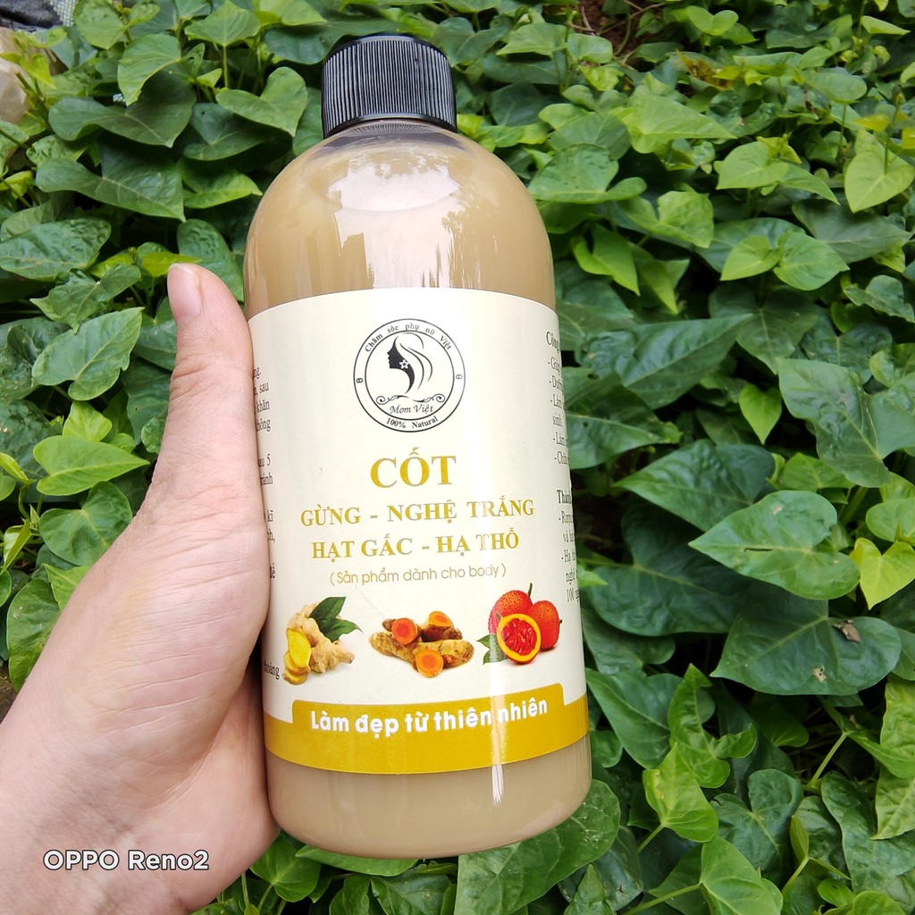 [ 500ML ] GỪNG NGHỆ HẠT GẤC HẠ THỔ [ KHÔNG VÀNG QUẦN ÁO ] MOM VIỆT THOA BODY BỤNG GIẢM EO THÂM RẠN KHỬ MÙI MẸ SAU SINH