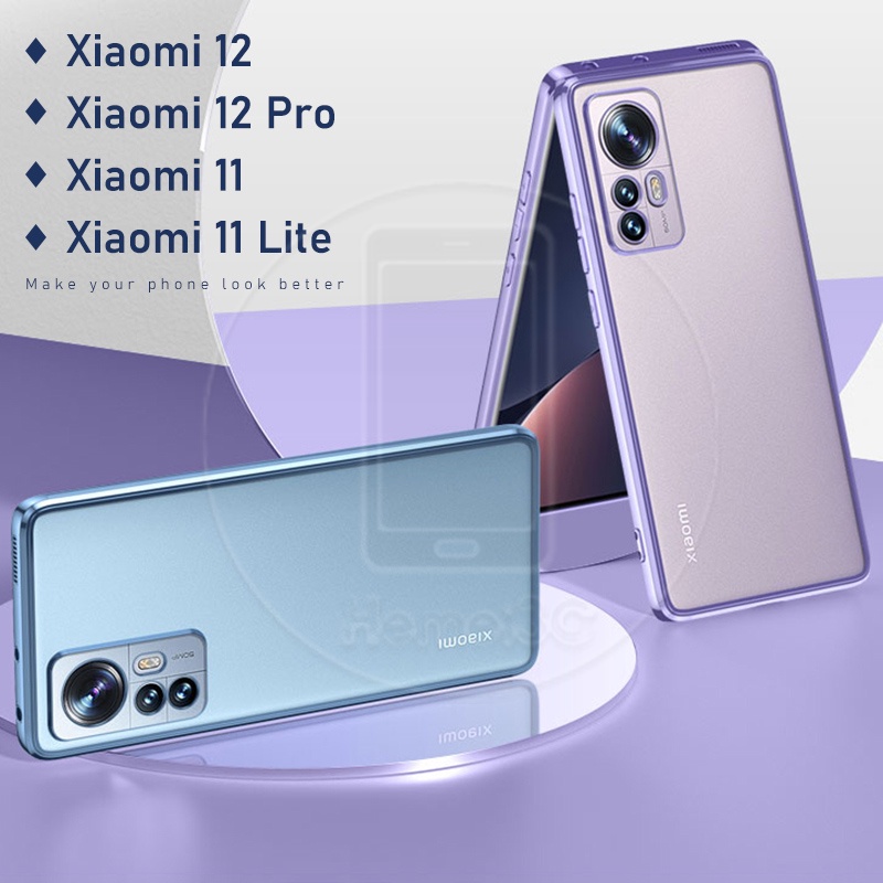 Ốp Điện Thoại TPU Mềm Trong Suốt Viền Mạ Màu Cho Xiaomi Mi 12 12s 12X Pro Xiaomi12sPro Mi12sPro