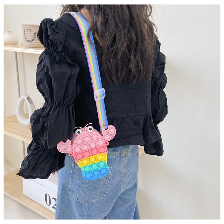 Pop It Túi Đeo Chéo Apple Đồ Chơi Tạo Bọt Giảm Căng Thẳng Dành Cho Nữ/Trẻ Em/Túi Xách