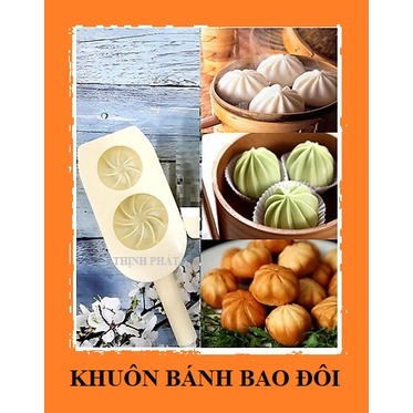 Khuôn bánh bao ĐÔI 2 bánh 7.5cm và 6cm