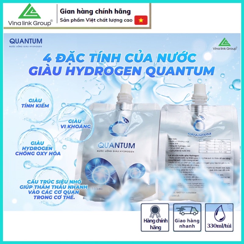 QUANTUM Nước Khoáng Ion Kiềm Giàu Hydrogen